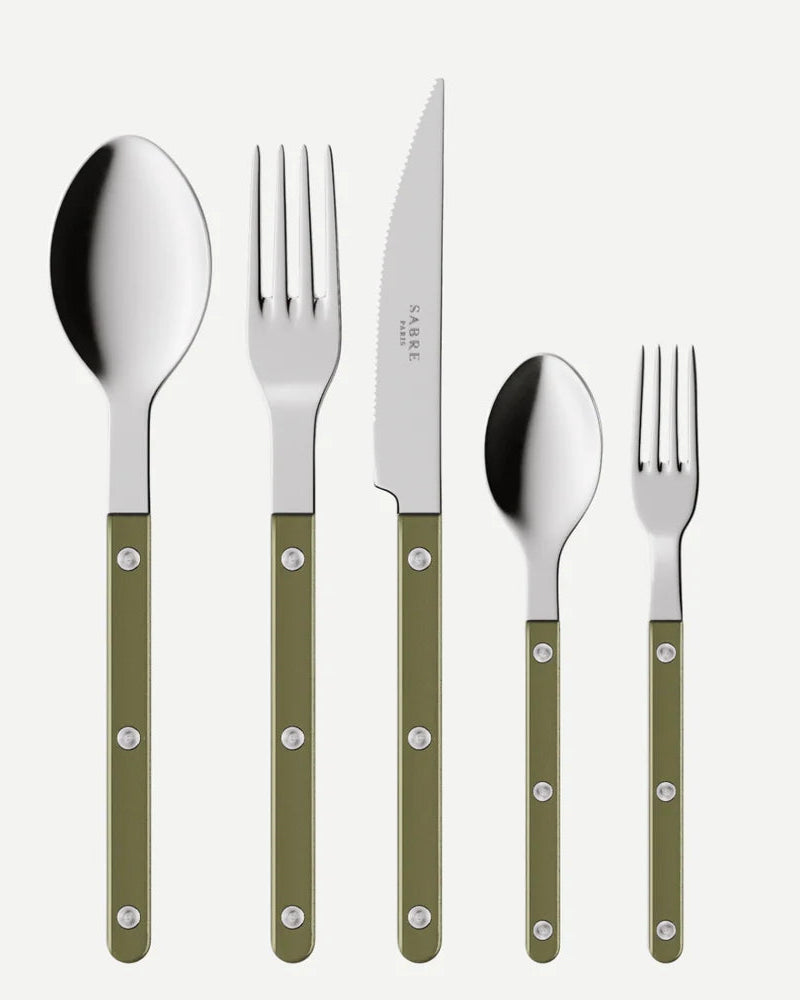 Set de cubiertos de 5 piezas Bistrot Nacarado, Oliva