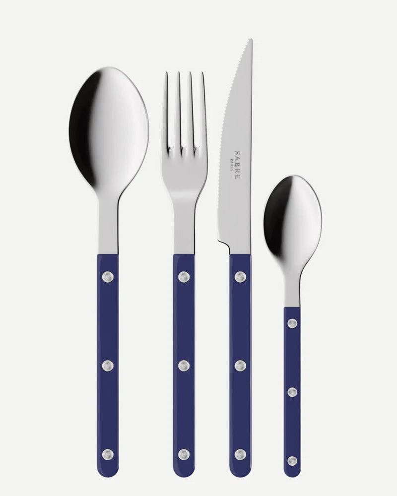 Set de 4 cubiertos Sabre Bistrot Azul Marino