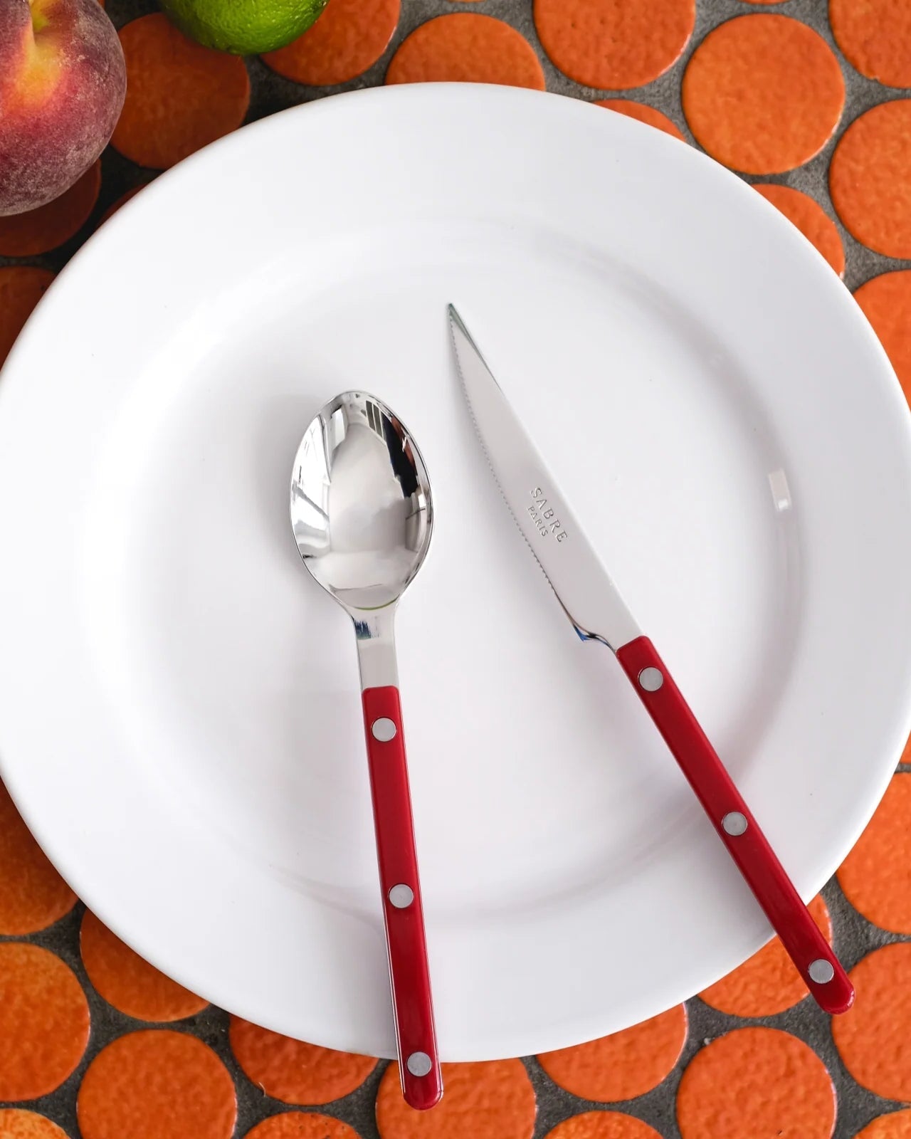 set de 4 cubertos Sabre Bistrot Cereza