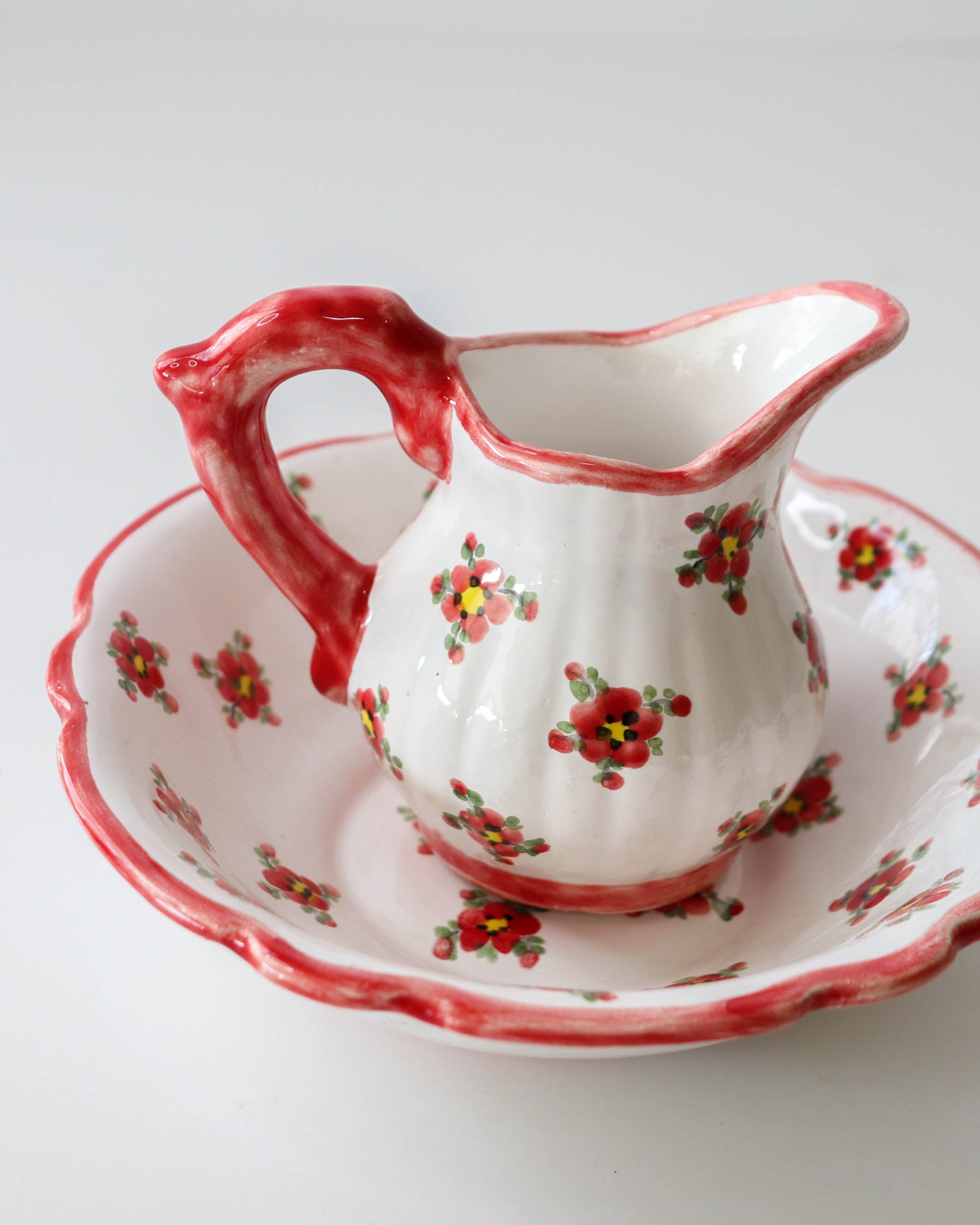 Salsero floral cerámica