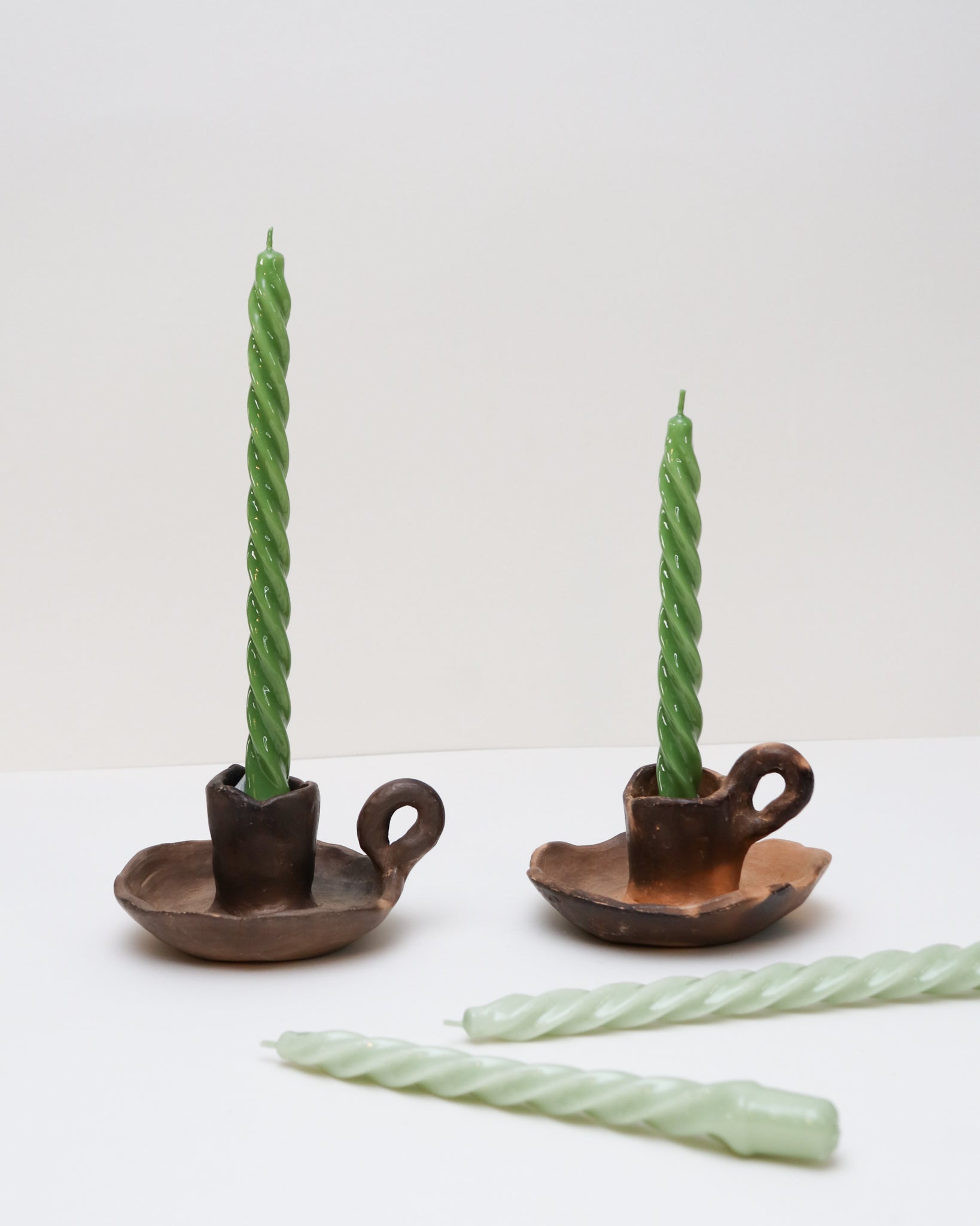 Vela Rosca Grande Verde Pato