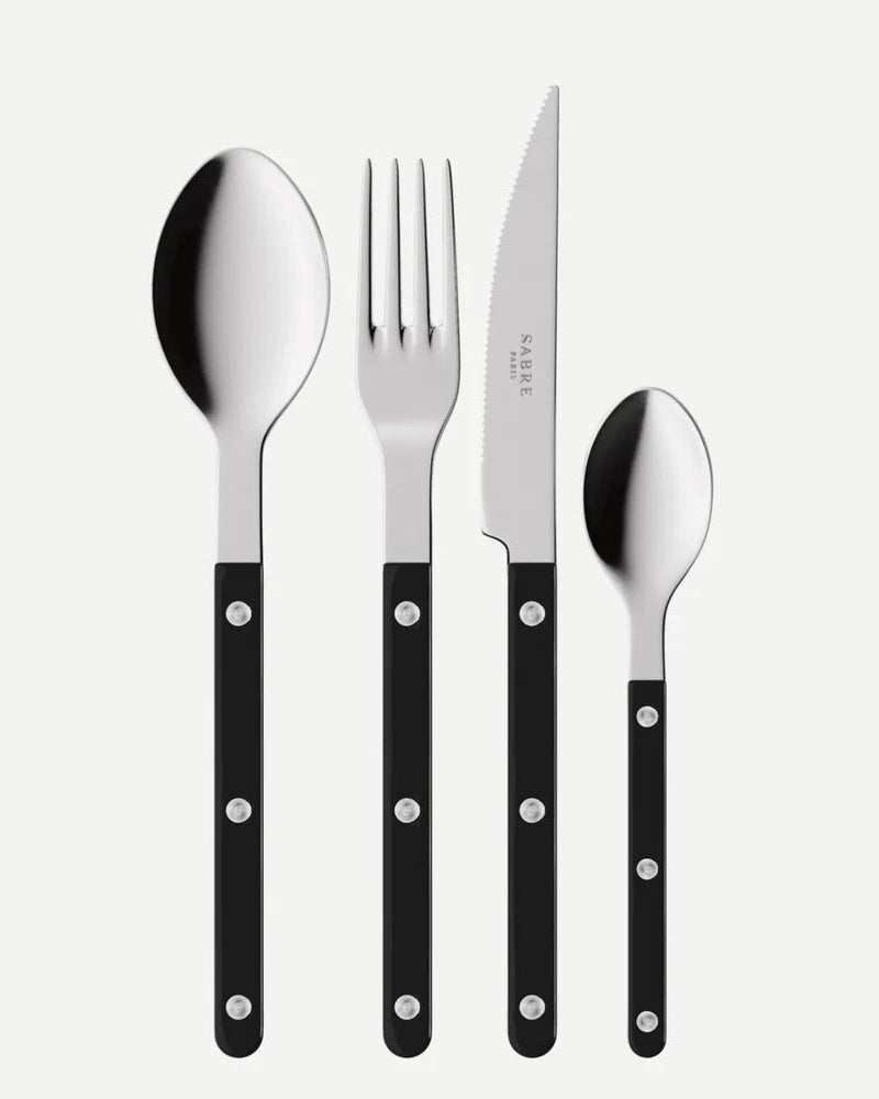 Set de 4 cubiertos Sabre Bistrot Negro