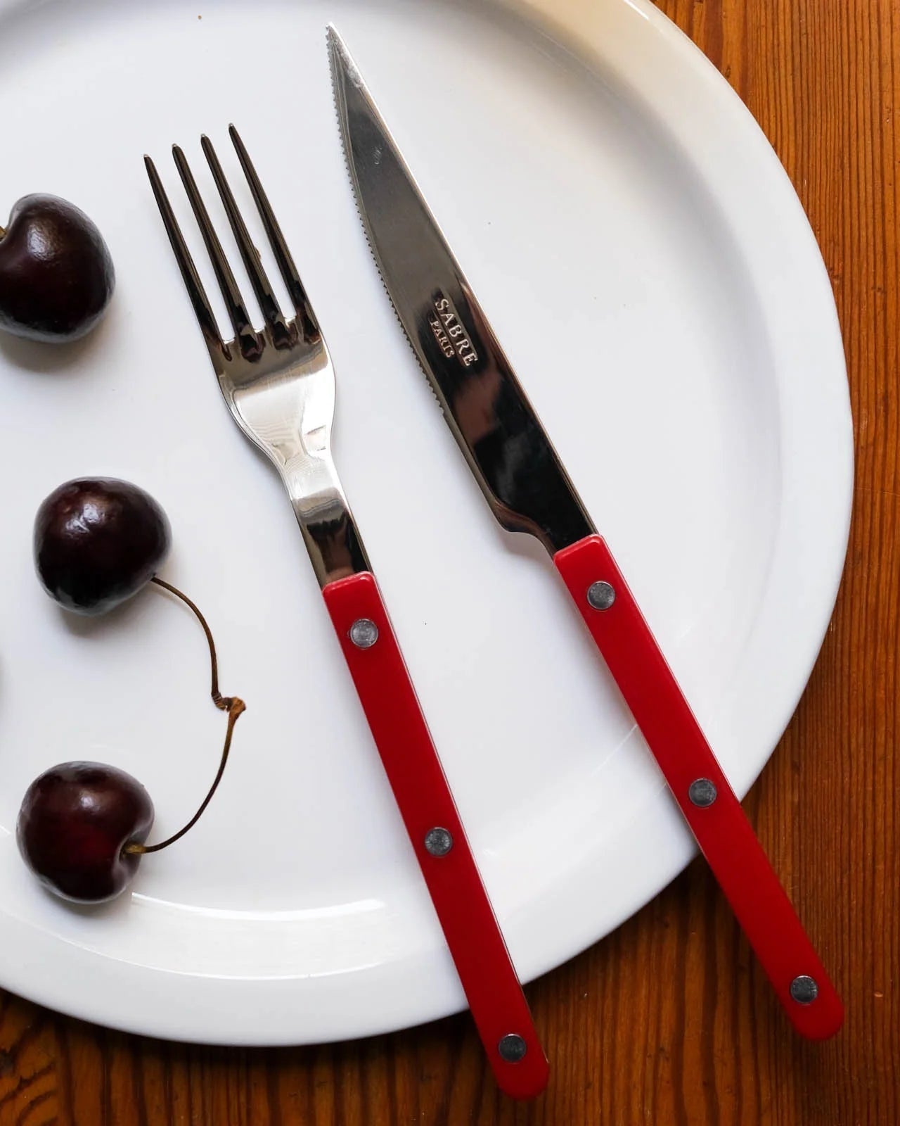 set de 4 cubertos Sabre Bistrot Cereza