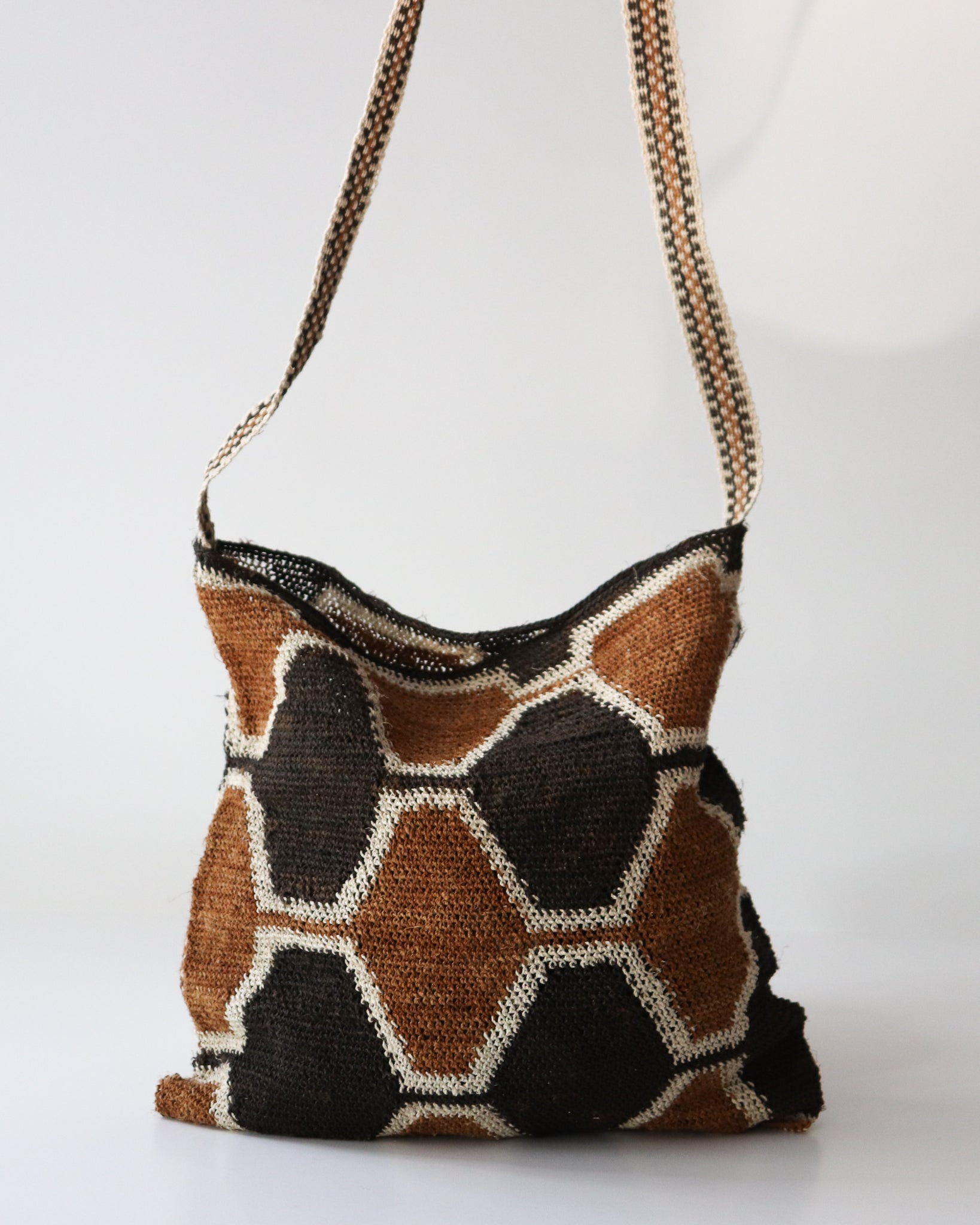 Cartera de Punto Antiguo Café Oscuro